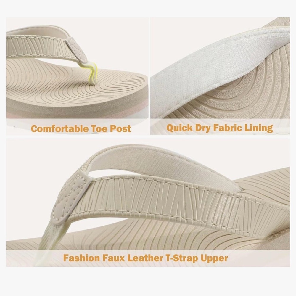 NWT- KuaiLu Women’s Flip Flops Ladies Yoga Mat Platform Thong Sandals- Size 7 - Picture 6 of 7